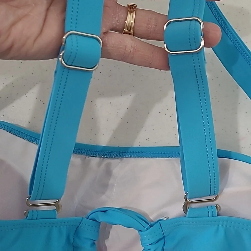 EoMenie Navy Blue with Pink & Teal Swimsuit size XL